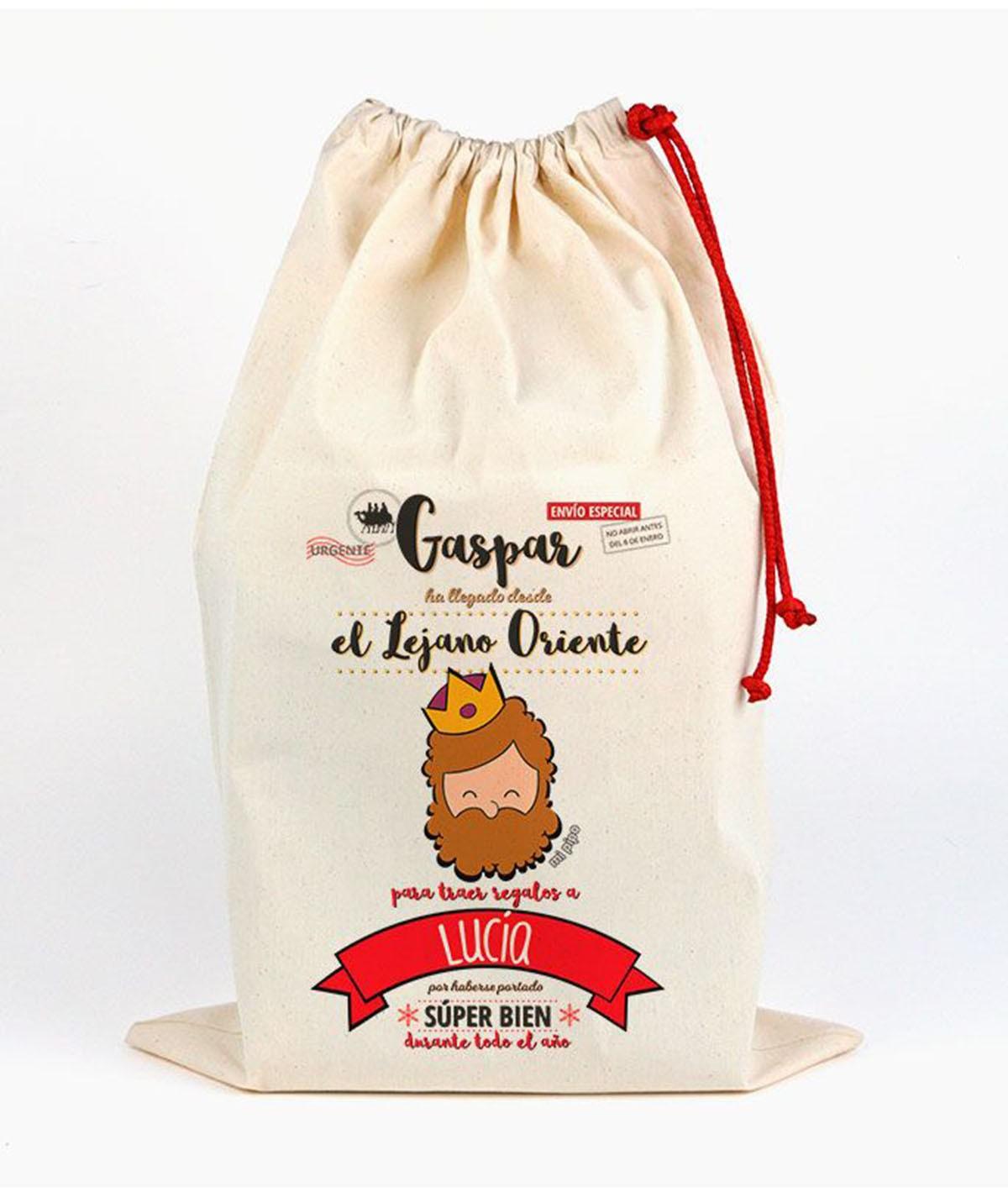 Saco Guarda Juguetes Personalizado Mi Pipo Navidad Gaspar - Nanetes #